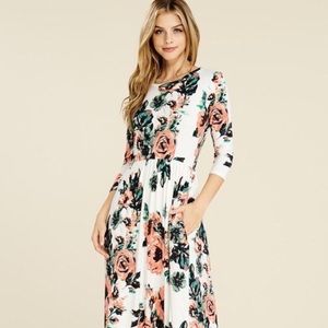 Made in USA Floral Maxi Dress - S-3X!